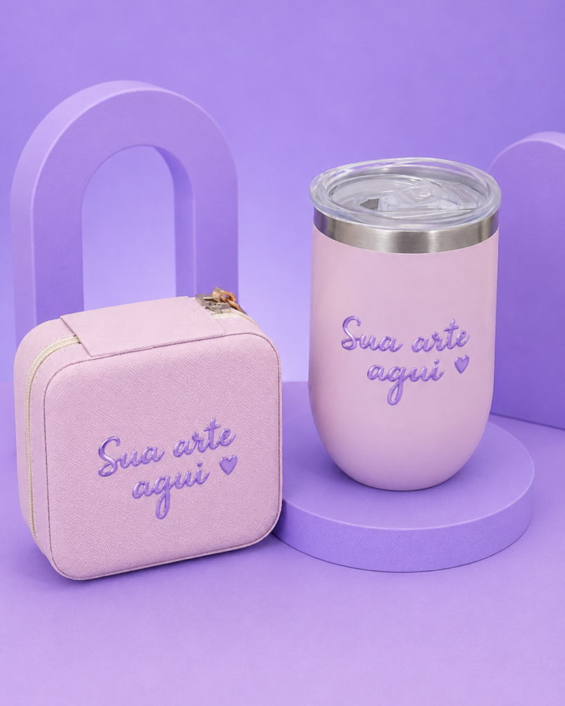 Kit Presente Premium Copo Térmico e Porta-Joias Personalizados na Caixa